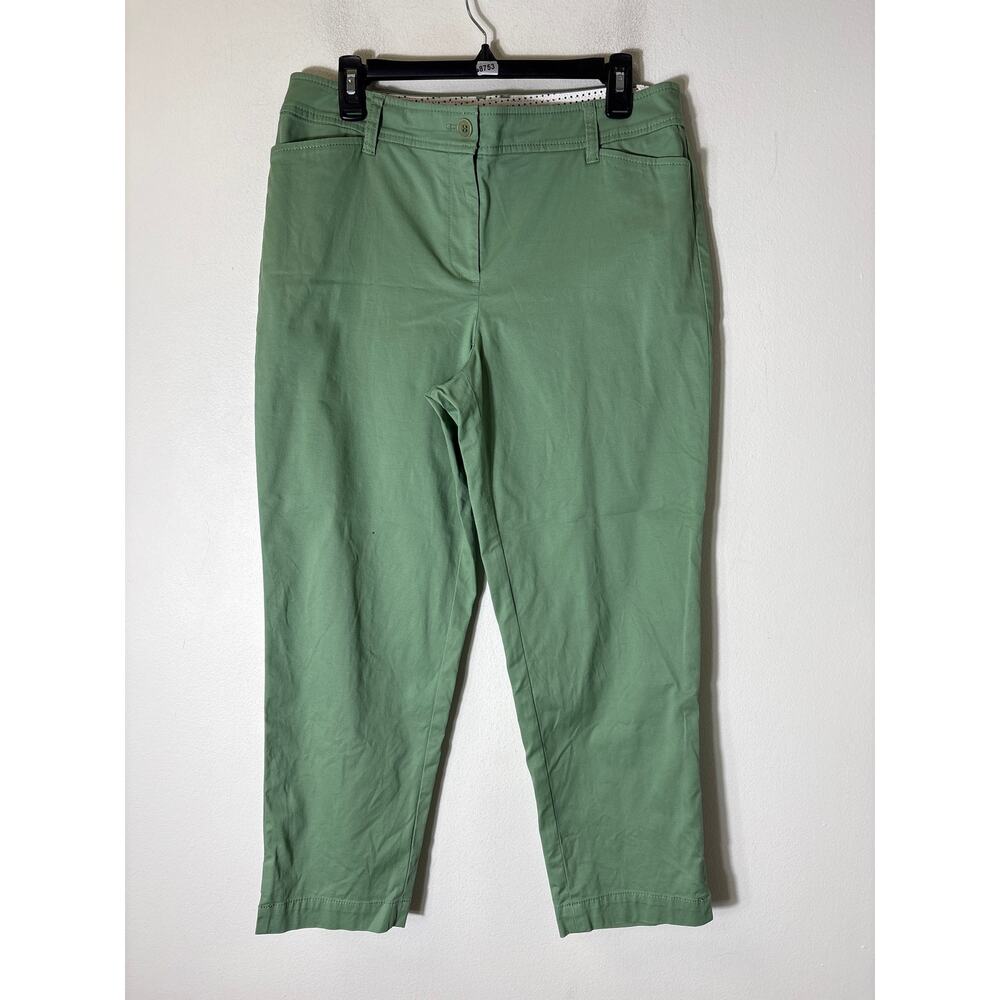 Talbots Soft Green Perfect Crop Pant Sz 10